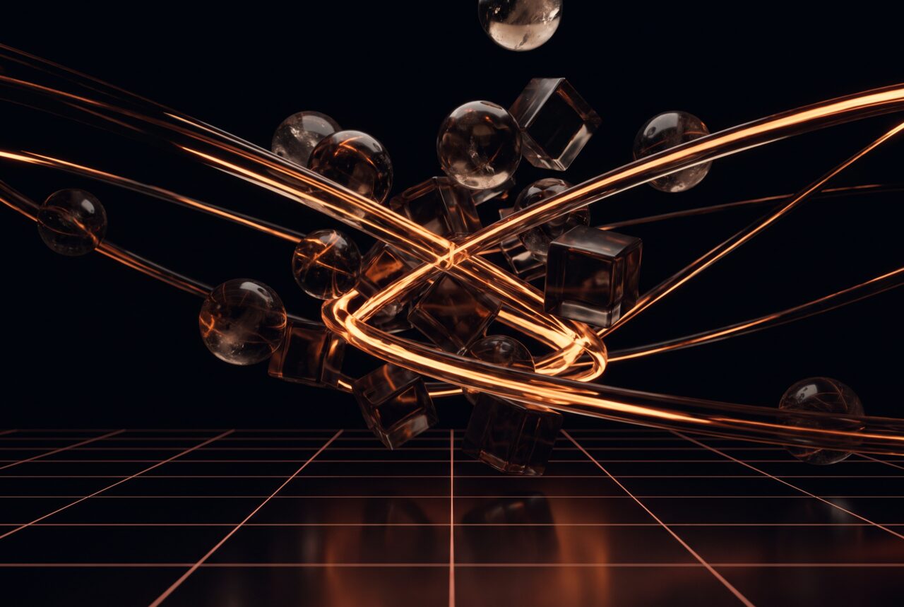 Rigid bodies mid-collision in the real-time simulator